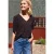Street One Studio Dames Blouse met korte mouwen, V-hals en luipaardprint in Paars