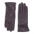Dames winterhandschoenen met strikmotief in paars Italiaans leer en zachte wollen voering