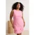 Trendyol Curve Dames Roze Effen Kort / Mini Mouwloos Stijlvol/Avond A-lijn Grote maten Jurk