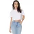 Be You Dames/Dames Crew Neck Regular Crop T-shirt (Wit)