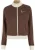 Karl Kani Sweatvest  donkerbruin / wit