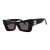 Off-White Dames/Dames Accra Dikke Zonnebril (Zwart)