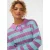 Ydence gestreepte pullover lila gehaakt