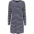 A.P.C. gestreepte mini-jurk in marineblauwe viscose