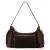 Manfield suede schoudertas donkerbruin