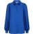 EsQualo Blouse Puff Sleeve Sequins Collar Blue
