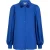 EsQualo Blouse Puff Sleeve Sequins Collar Blue