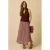 Sissy-Boy midi rok met print – donkerrood