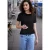 Basic Shirt met ronde hals en korte mouwen