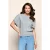 Pales Metallic Top Licht Blauw