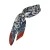 Sarlini sjaaltje met print blauw/rood