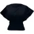 Rick Owens blouse met boothals en korte mouwen in zwart katoen