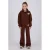 Vingino katoenen oversized sweatvest met logo – bruin