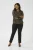 Blouse met lange mouwen Regular fit Black/Brown Graphic Dots black brown