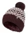 Dames Geprinte Omgeslagen Bobble Muts | Heat Holders | Chunky Kabelbrei met Heatweaver Fleece Voering | Billingen Stijl – Wijn