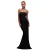 Strakke jurk met hals van vrouw Goddiva Scuba Crepe