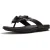 Fitflop Gracie Flower Leren Dames Zwarte Flip-Flops