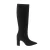 I Saw It First Dames Suède Blokhak Kniehoog Boots (Zwart)