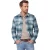 Overshirt Casa Moda geruit blauw borstzak groen