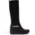 Fly London Dames Zwarte Leren Hoge Wighak Lange Laarzen – BUDI603