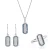 Orphelia ‘Malaga’ Dames 925 Sterling Zilveren Set: Ketting + Oorbellen + Ring – Zilver SET-7573