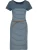 alife & kickin Jurk ‘ClarinaAK Z’  blauw gemêleerd / wit