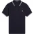 Fred Perry Heren Twin Tip Poloshirt (Marineblauw)