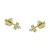 KARMA Jewelry gold plated oorbellen Triple Flower