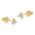 KARMA Jewelry gold plated oorbellen Triple Flower
