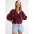 V-hals Blouse met Rimpeldetail