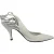 De Attico pumps met spitse neus en strikceintuur in wit leer