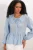 Dames Viscose-mix Blouse Met Baby Kraag