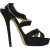 Jimmy Choo Louise Crisscross Platform Sandalen in Zwart Suède