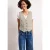 Street One Dames Gilet met V-hals en linnen knopen in Beige
