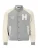 TOMMY HILFIGER Tussenjas ‘VARSITY’  crème / grijs gemêleerd / wit