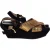 Marni Cross-Strap Platform Sandalen in Bronzen Leder
