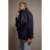 TRENDYOLMİLLA Dames Donkerblauw Effen Lang Oversized Trenchcoats