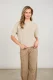 Nukus Kinty Top Lurex Nkf01068 Trui Korte Mouw 9 Sand