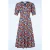 Fenil Empire Line midi jurk in Garden Floral Sea Cave