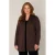Base Level Curvy vest donkerbruin fijn gebreid