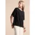 Street One Dames Blouse met trekkoord in Zwart