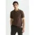 Scotch & Soda regular polo donkerbruin