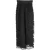 Valentino Boutique broek met wijde pijpen en kanten details in zwart polyester
