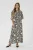 Jurk Regular fit Black / Light Beige Flower black multi