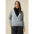 Oltre Cashmere Blend Cardigan With Square Buttons Grey