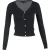 Theory V-hals vest met knoopsluiting in zwarte wol