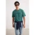 TRENDYOL MAN Heren Groen Slogan Kort Oversized T-shirts