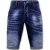 Local Fanatic Blue ripped shorts slim fit