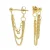 KARMA Jewelry gold plated oorbellen Multi Chain