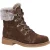 Hush Puppies Florence Suède Dames Chocolade Brede Fit Winter Enkellaarsjes